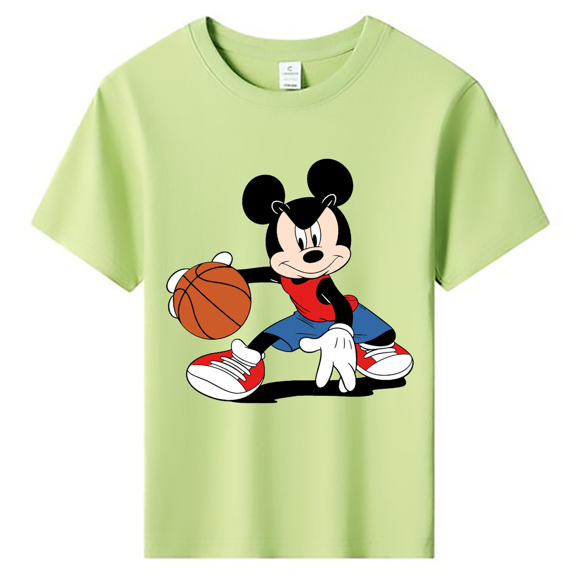ミッキーマウス Mickey Mouse 綿100％キッズTシャツ（フロントプリント）